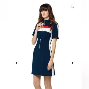 MARMALADE Retro Sport Inspired Dress; Navy Blue/Red
